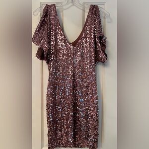 Purple sequin dress. Size M